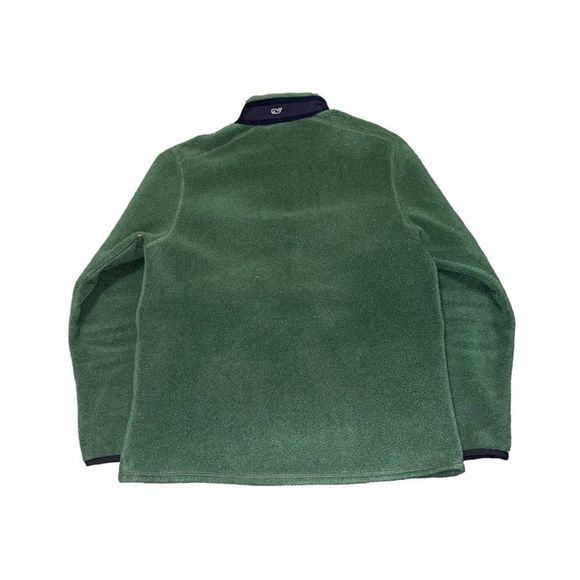 Vineyard Vines Green Fleece Full Zip Coat Jacket Size Large - Picture 8 of 9